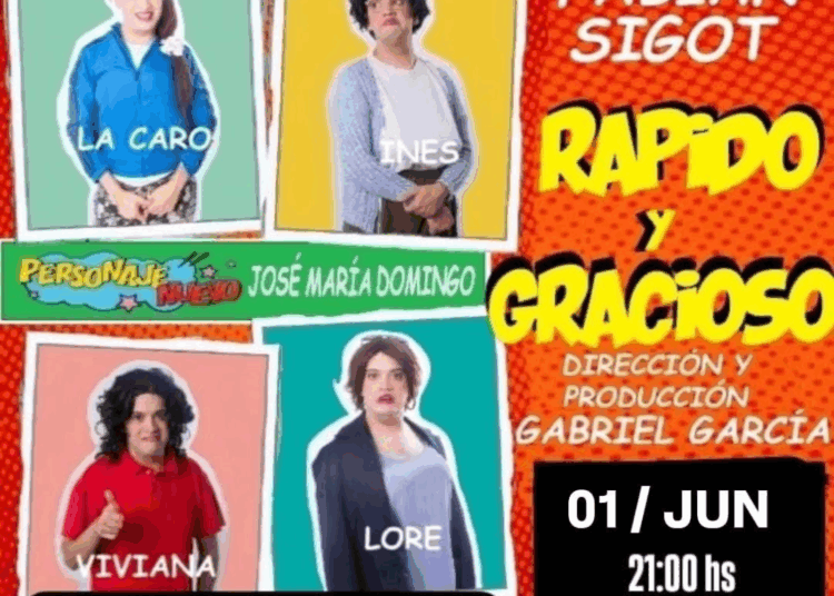 FABIÁN SIGOT PRESENTA “RÁPIDO Y GRACIOSO” EN EL AUDITORIO SAN NICOLÁS