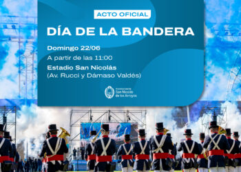 DÍA DE LA BANDERA: EL ACTO OFICIAL SE REALIZARÁ EL 22 DE JUNIO EN EL ESTADIO SAN NICOLÁS